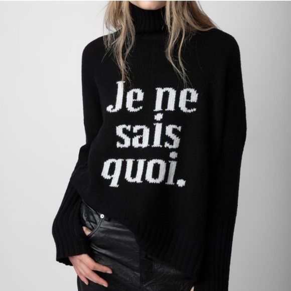 ZADIG & VOLTAIRE Alma JNSQ WOOL TURTLNECK Sweater BLACK - Picture 4 of 7